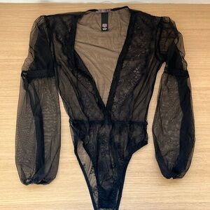 Victorias Secret Black Lace bodysuit